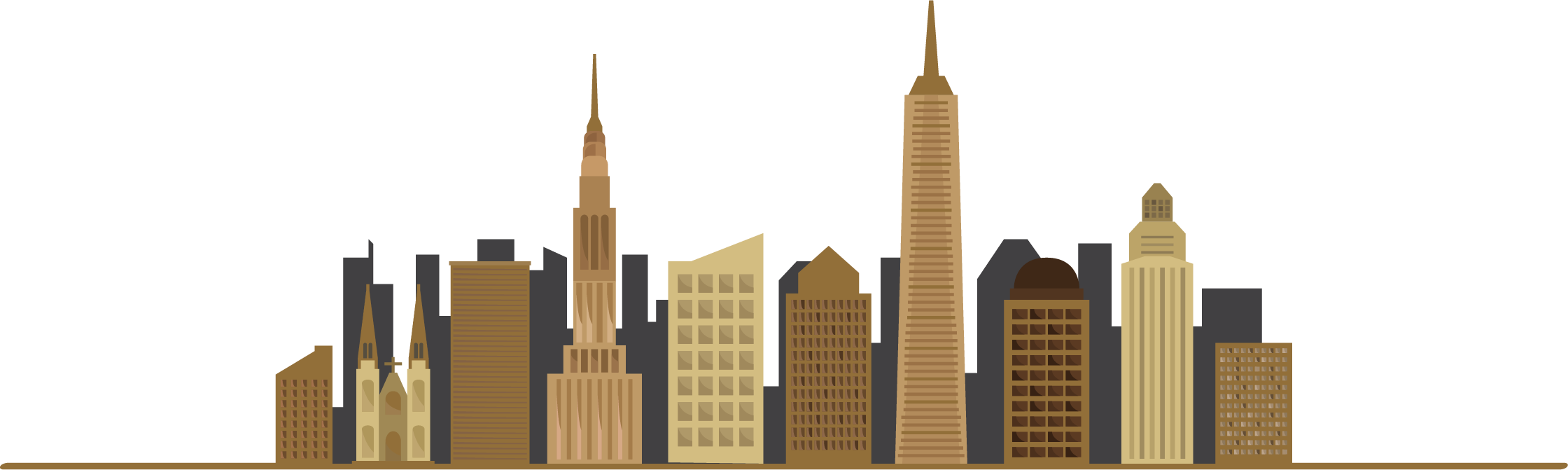 NYC graphic of city skyline
